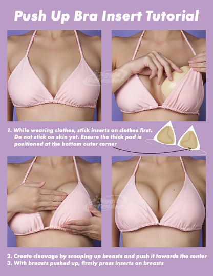 Double Sided Adhesive Push Up Bra Insert - Jiggle Defender